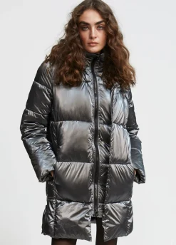 chaqueta acolchada metalizada