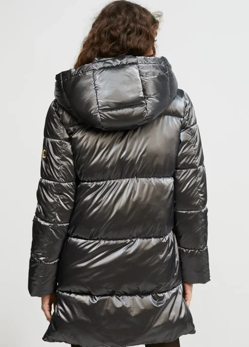 chaqueta acolchada metalizada