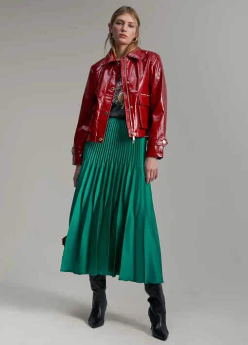Chaqueta efecto charol