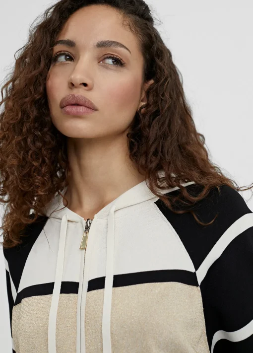 Chaqueta rayas con capucha