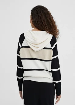 Chaqueta rayas con capucha