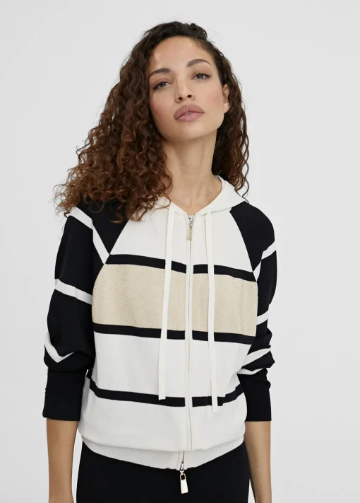 Chaqueta rayas con capucha