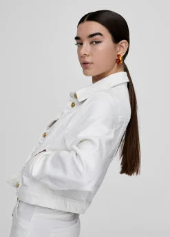 Chaqueta tejana blanca