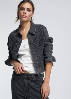 Chaqueta tejana strass