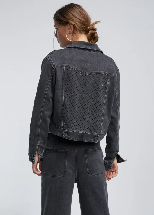 Chaqueta tejana strass