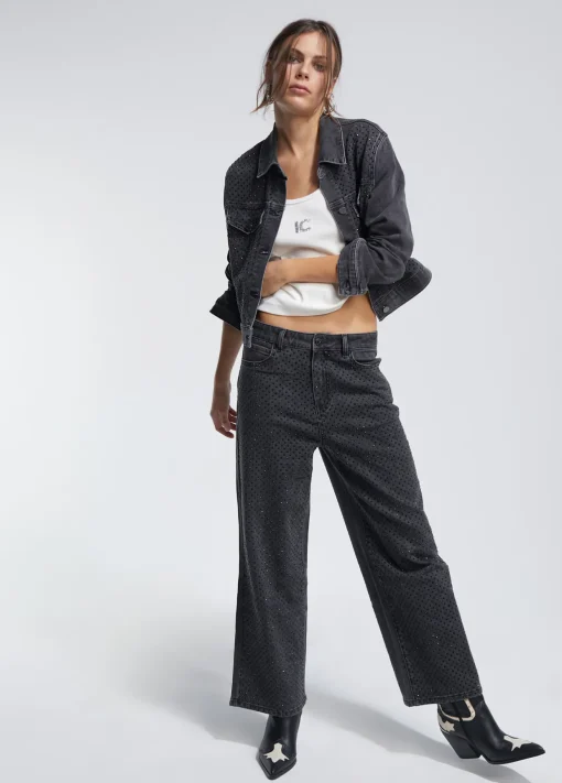 Chaqueta tejana strass