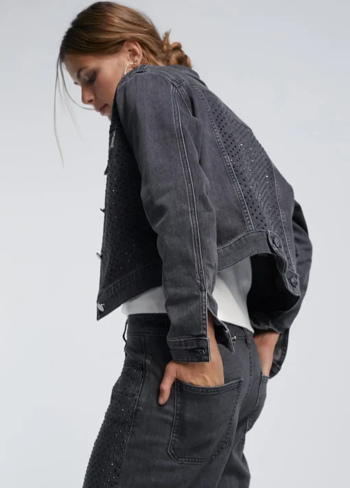 Chaqueta tejana strass