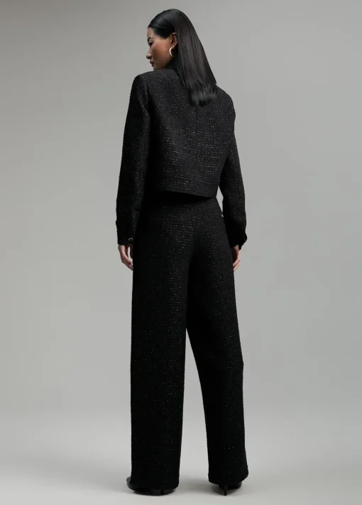 Chaqueta tweed cropped