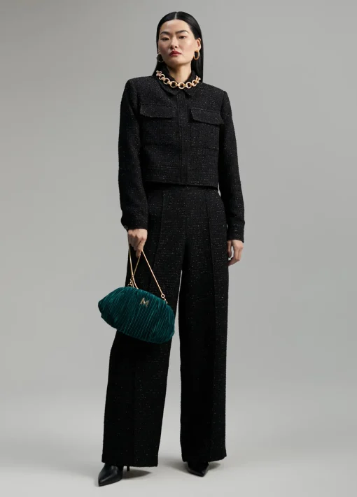 Chaqueta tweed cropped