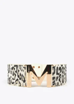 Cinturón elástico animal print