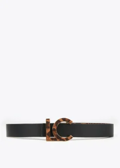 Cinturón reversible animal print