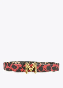 Cinturón reversible animal print