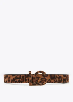 Cinturón reversible animal print