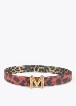 Cinturón reversible animal print