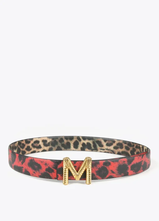 Cinturón reversible animal print