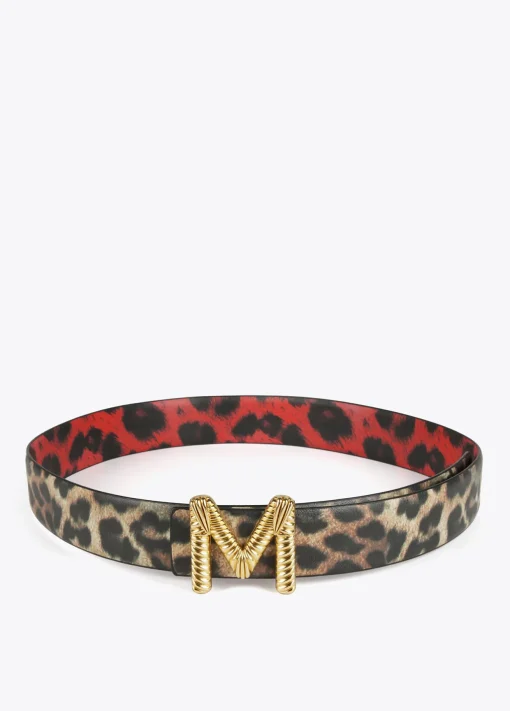 Cinturón reversible animal print
