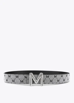 Cinturón reversible gris y negro
