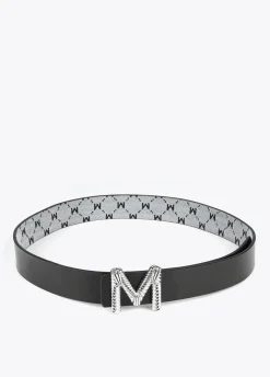 Cinturón reversible gris y negro