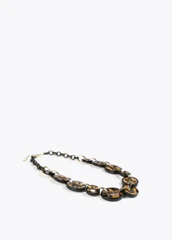 Collar con aros animal print