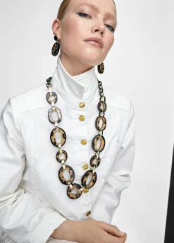 Collar con aros animal print