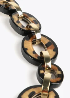 Collar con aros animal print