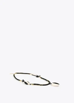 Collar cordón blanco y negro