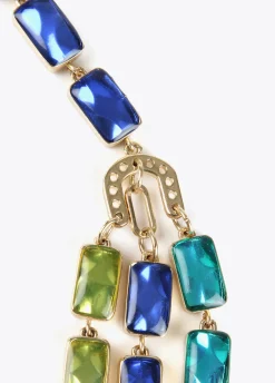 Collar cristales multicolor