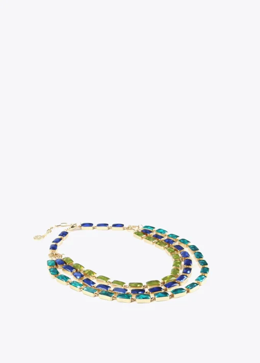Collar cristales multicolor