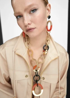 Collar de aros bicolor