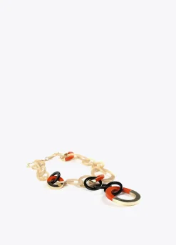Collar de aros bicolor
