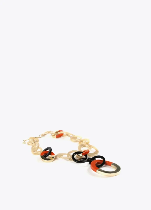 Collar de aros bicolor
