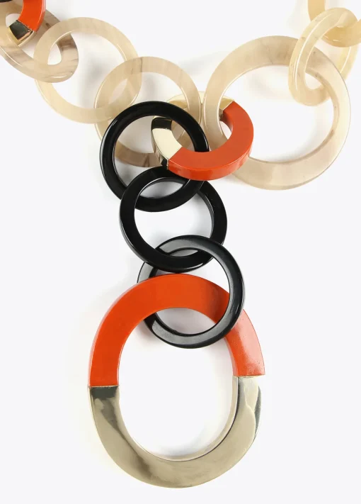 Collar de aros bicolor