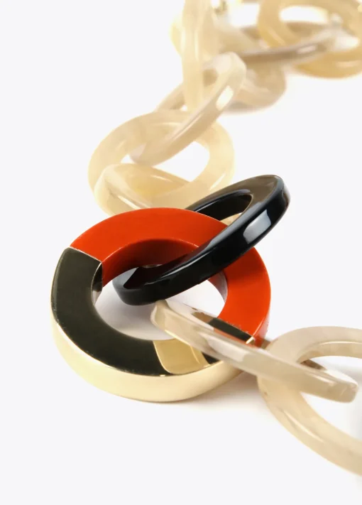 Collar de aros bicolor