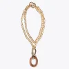 Collar doble cadena y colgante