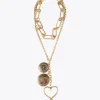 Collar doble con colgantes