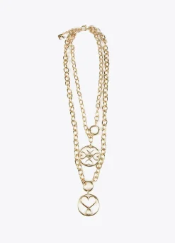 Collar doble medalla
