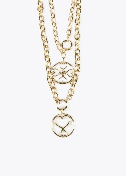 Collar doble medalla