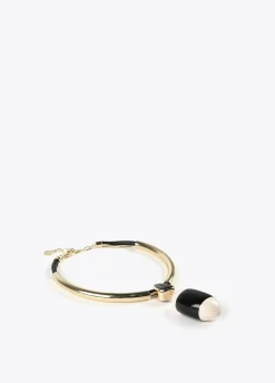 Collar gargantilla blanco y negro
