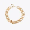Collar gargantilla dorada con textura