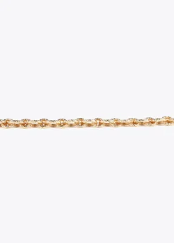 Collar gargantilla dorada con textura