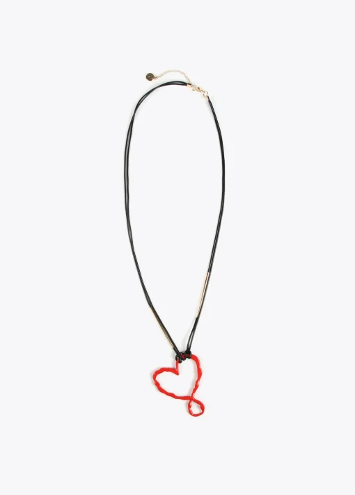 Collar largo corazón infinito