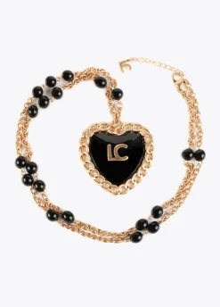 Collar medalla corazón