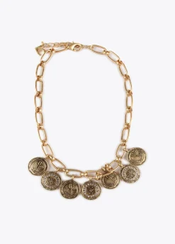 Collar monedas colgantes