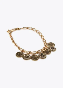 Collar monedas colgantes