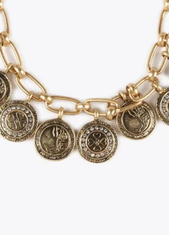 Collar monedas colgantes