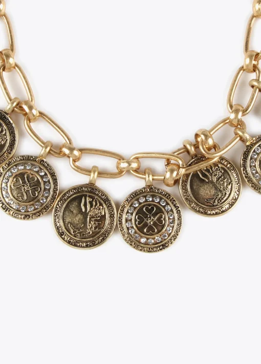 Collar monedas colgantes