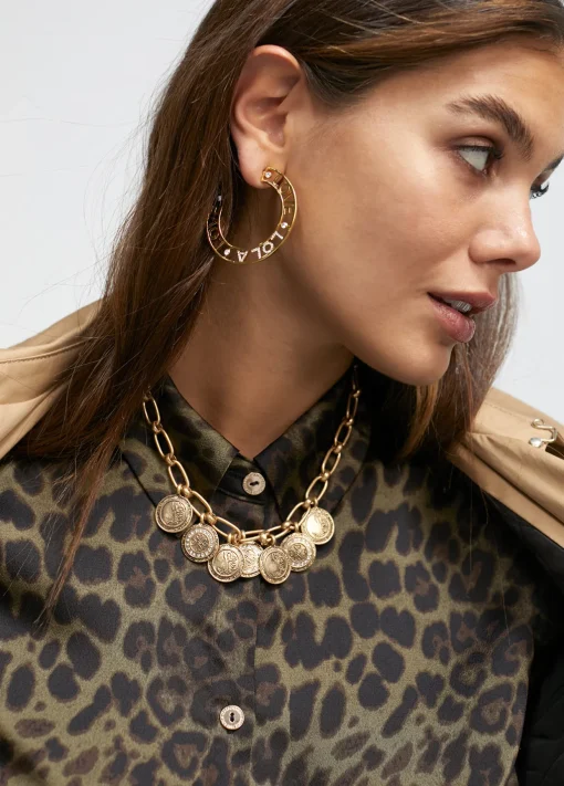 Collar monedas colgantes
