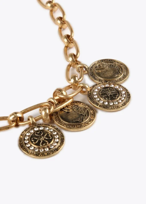 Collar monedas colgantes