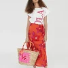 Falda estampada tipo pareo