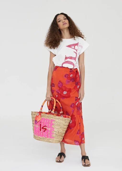 Falda estampada tipo pareo